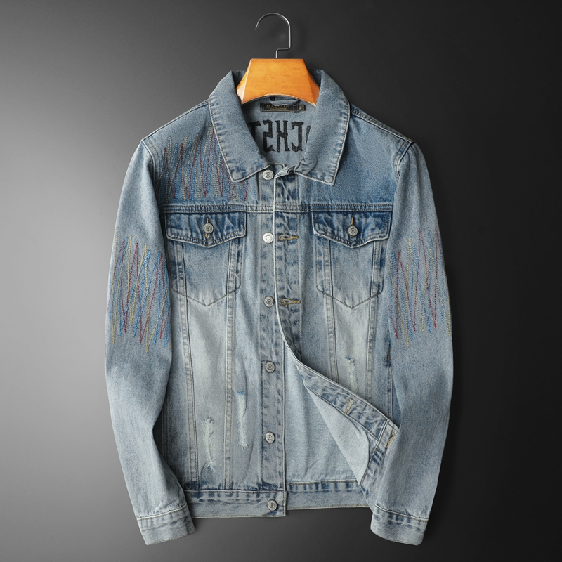 Streetwear Brand Denim - Брендовая винтажная джинсовая куртка, мужская элитная