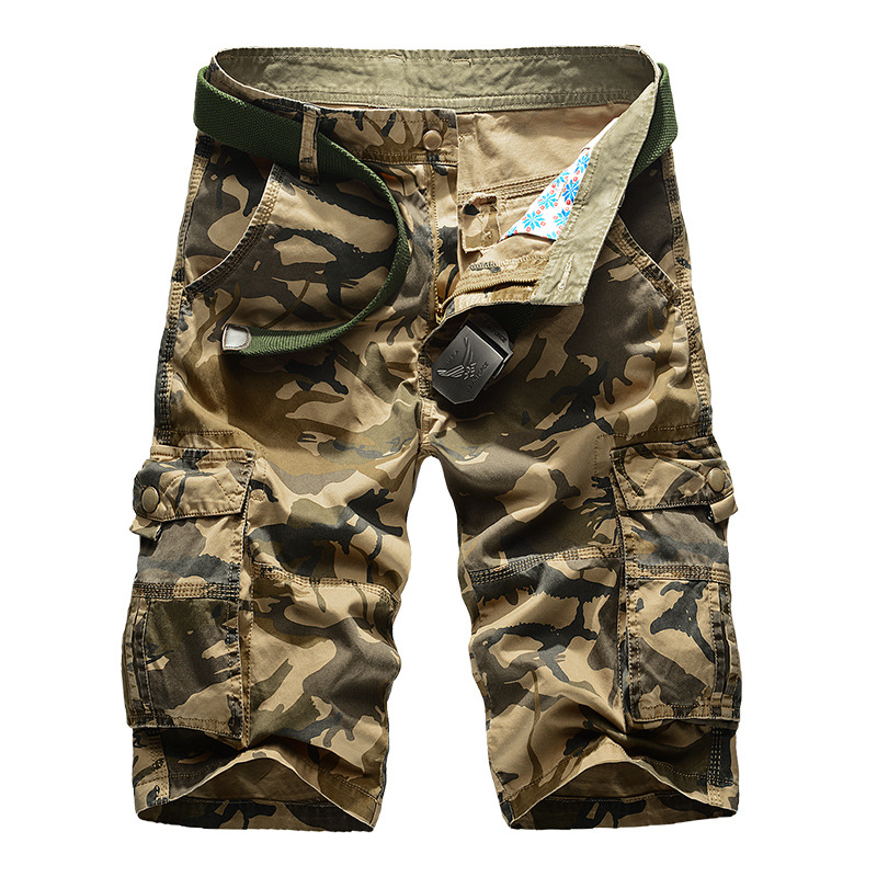 Corteiz Cargo Pant - Камуфляжные шорты-карго без ремня для мужчин,
