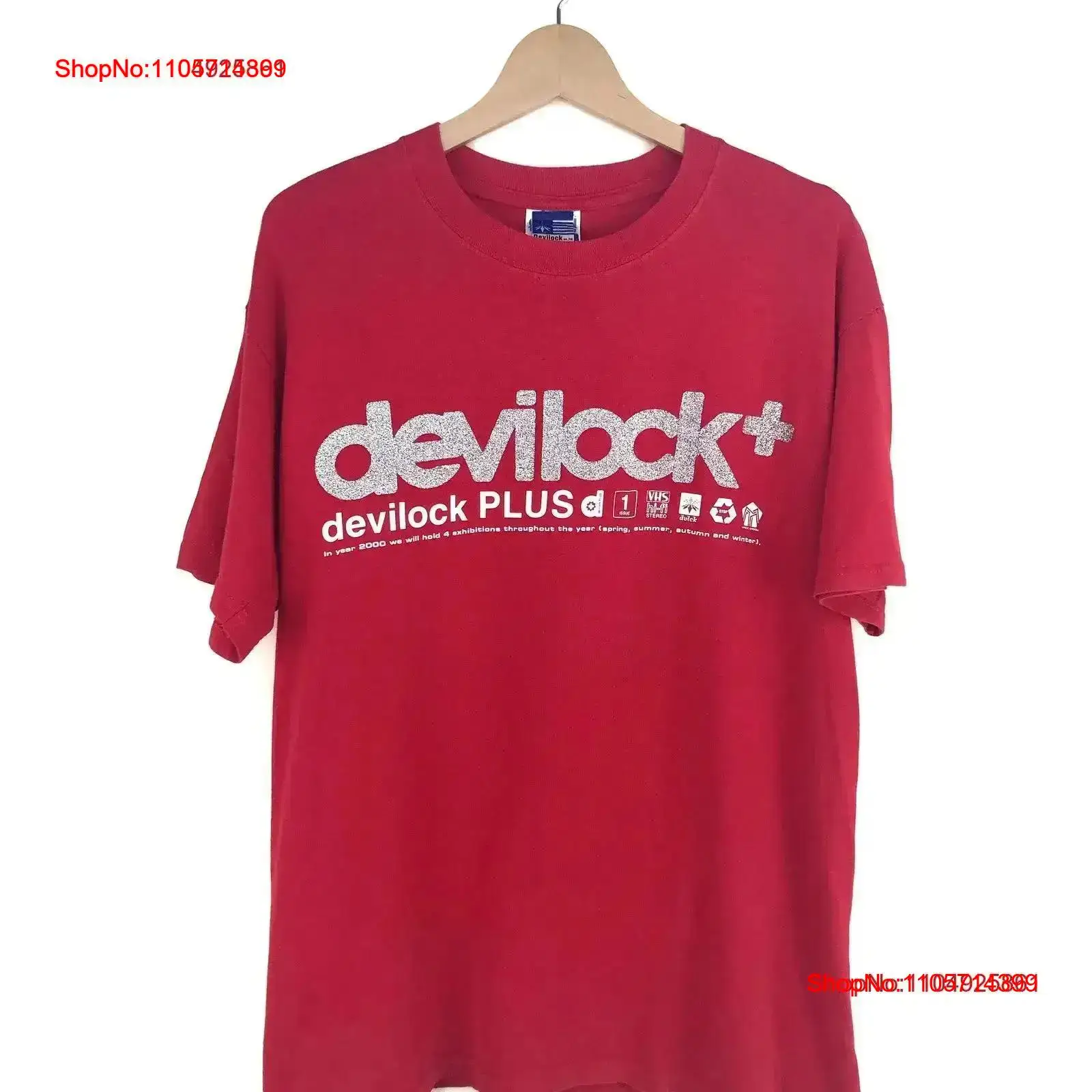 Japanese Brand Streetwear Vintage - Винтажная футболка DEVILOCK PLUS, уличный стиль,