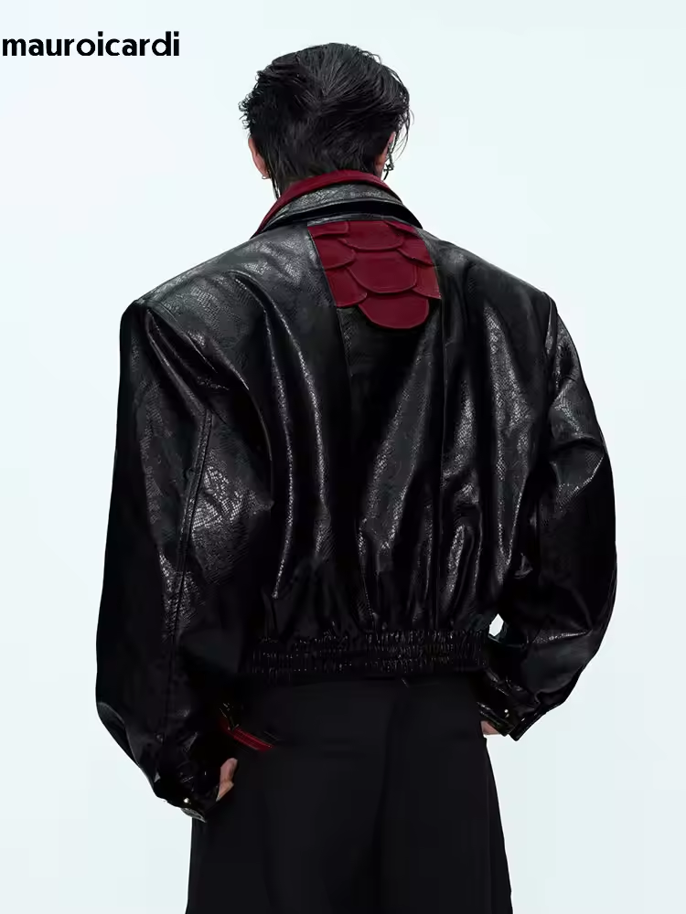 Streetwear Brand Jacket - Куртка Mauroicardi из искусственной кожи с