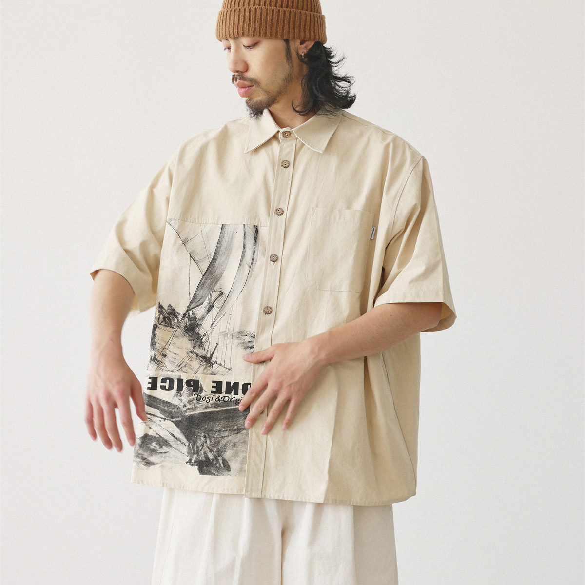 Japanese Brand Streetwear Vintage - Японские модные рубашки для мужчин: винтажные,
